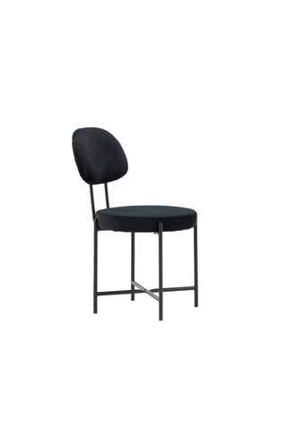 Venture Home Stella Matstol 2-pack - Svart / Svart sammet