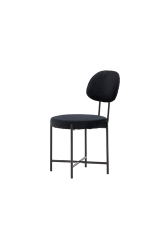 Venture Home Stella Matstol 2-pack - Svart / Svart sammet