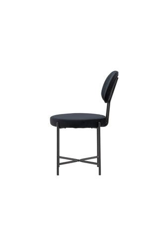 Venture Home Stella Matstol 2-pack - Svart / Svart sammet