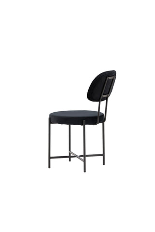 Venture Home Stella Matstol 2-pack - Svart / Svart sammet