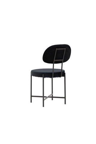 Venture Home Stella Matstol 2-pack - Svart / Svart sammet