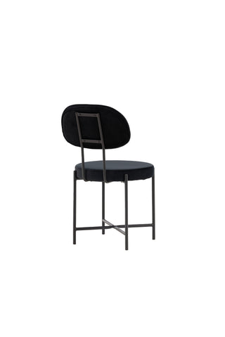 Venture Home Stella Matstol 2-pack - Svart / Svart sammet