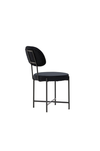 Venture Home Stella Matstol 2-pack - Svart / Svart sammet