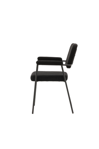 Venture Home Igår Matstol 2-pack - Svart / Svart Boucle