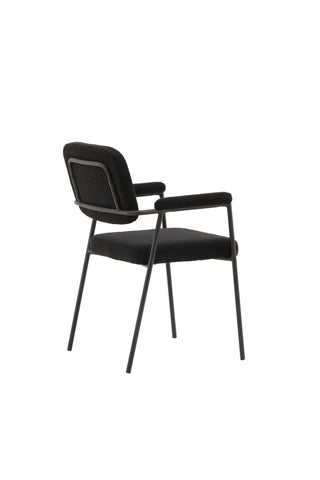 Venture Home Igår Matstol 2-pack - Svart / Svart Boucle
