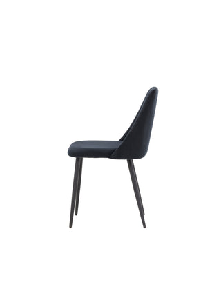 Venture Home Night Dining Chair 2-pack - Svart / Svart sammet