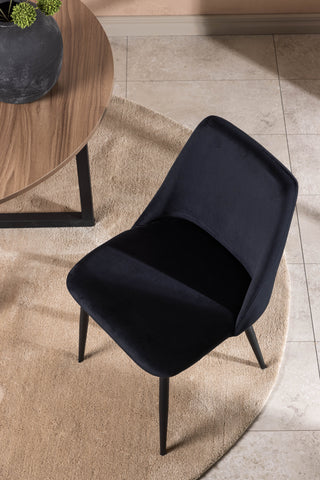 Venture Home Night Dining Chair 2-pack - Svart / Svart sammet
