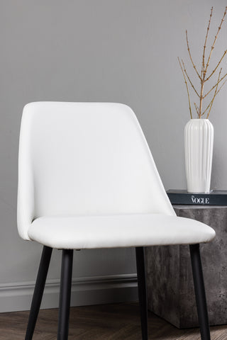 Venture Home Nattstol 2-pack - Svart / Vit PU
