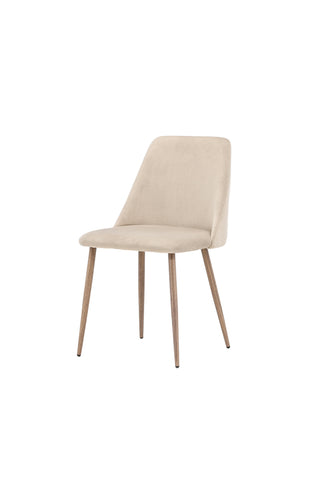 Venture Home Night Dining Chair 2-pack - Mörk valnöt / Mocca / Brunt tyg
