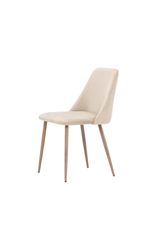 Venture Home Night Dining Chair 2-pack - Mörk valnöt / Mocca / Brunt tyg