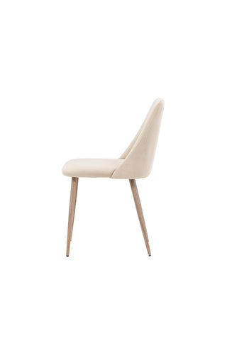 Venture Home Night Dining Chair 2-pack - Mörk valnöt / Mocca / Brunt tyg