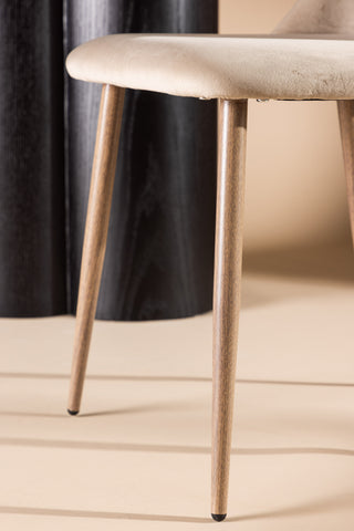 Venture Home Night Dining Chair 2-pack - Mörk valnöt / Mocca / Brunt tyg