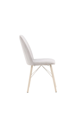 Venture Home Dag Matstol 2-pack - Mattsvart / Vit Linne