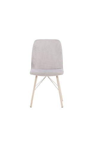 Venture Home Vardagsmatstol 2-pack - White Wash / Ljusgrå sammet