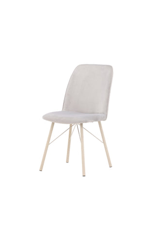 Venture Home Vardagsmatstol 2-pack - White Wash / Ljusgrå sammet