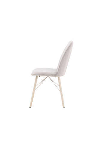 Venture Home Vardagsmatstol 2-pack - White Wash / Ljusgrå sammet