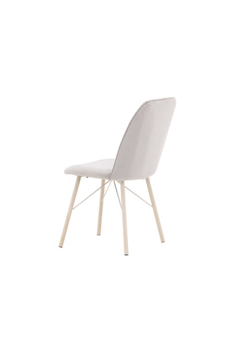 Venture Home Vardagsmatstol 2-pack - White Wash / Ljusgrå sammet