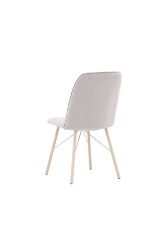 Venture Home Vardagsmatstol 2-pack - White Wash / Ljusgrå sammet