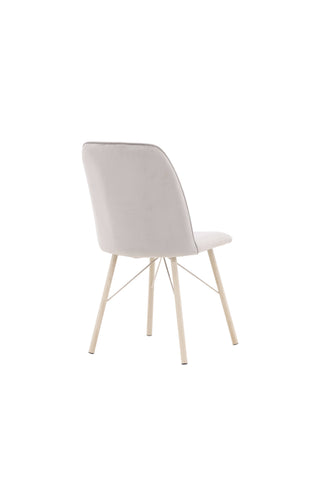 Venture Home Vardagsmatstol 2-pack - White Wash / Ljusgrå sammet