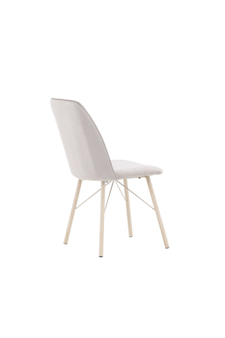 Venture Home Vardagsmatstol 2-pack - White Wash / Ljusgrå sammet