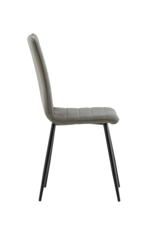 Windu Lyx Stol 2-pack - Svart / Grå Micro Fiber