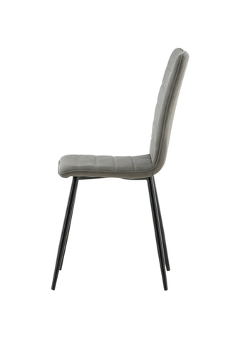 Windu Lyx Stol 2-pack - Svart / Grå Micro Fiber