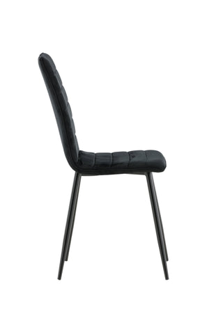 Windu Lyx Stol 2-pack - Svart / Svart sammet