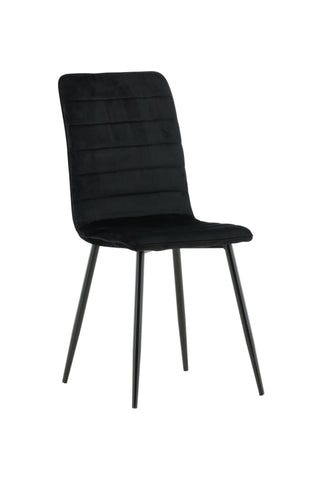 Windu Lyx Stol 2-pack - Svart / Svart sammet