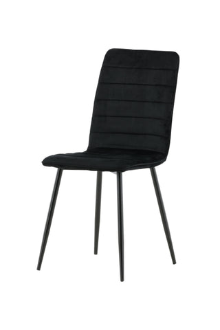 Windu Lyx Stol 2-pack - Svart / Svart sammet