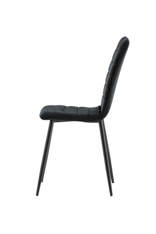 Windu Lyx Stol 2-pack - Svart / Svart sammet
