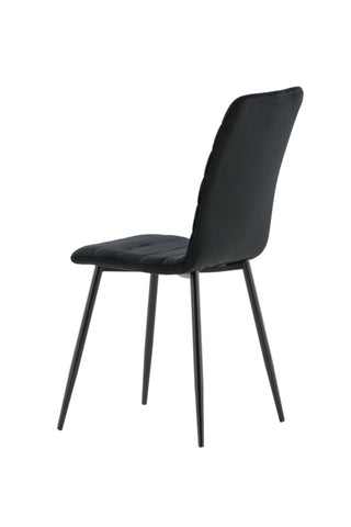 Windu Lyx Stol 2-pack - Svart / Svart sammet