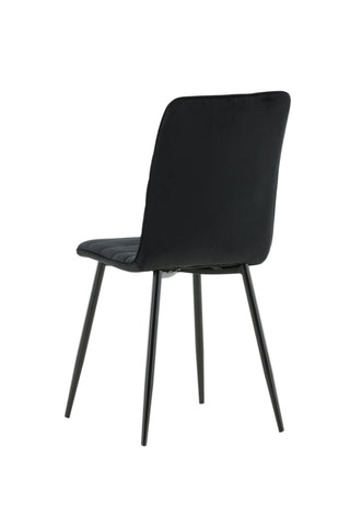 Windu Lyx Stol 2-pack - Svart / Svart sammet