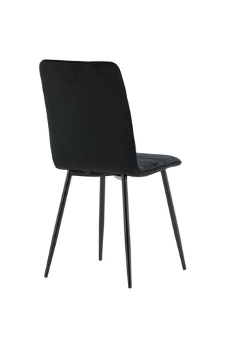 Windu Lyx Stol 2-pack - Svart / Svart sammet