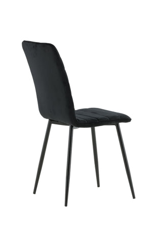 Windu Lyx Stol 2-pack - Svart / Svart sammet