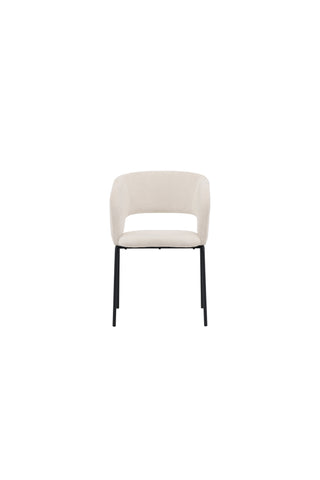 Venture Home Dag Matstol 2-pack - Mattsvart / Vit Linne
