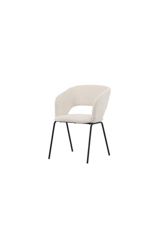 Venture Home Dag Matstol 2-pack - Mattsvart / Vit Linne