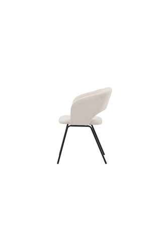 Venture Home Dag Matstol 2-pack - Mattsvart / Vit Linne