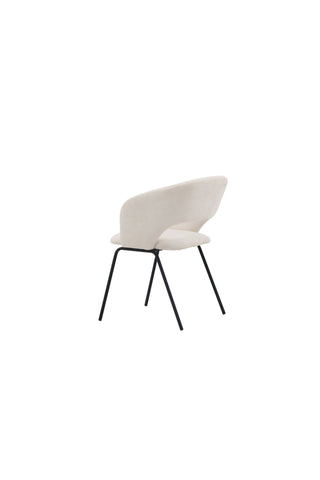 Venture Home Dag Matstol 2-pack - Mattsvart / Vit Linne