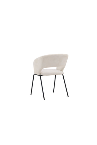 Venture Home Dag Matstol 2-pack - Mattsvart / Vit Linne