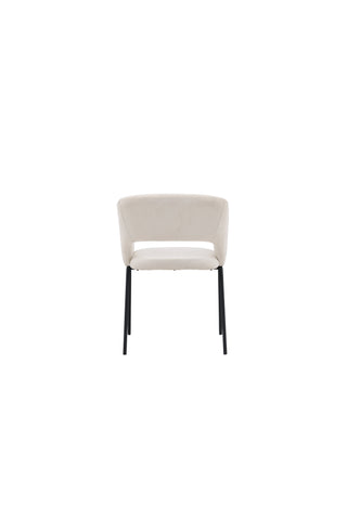 Venture Home Dag Matstol 2-pack - Mattsvart / Vit Linne