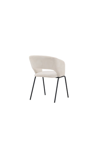 Venture Home Dag Matstol 2-pack - Mattsvart / Vit Linne