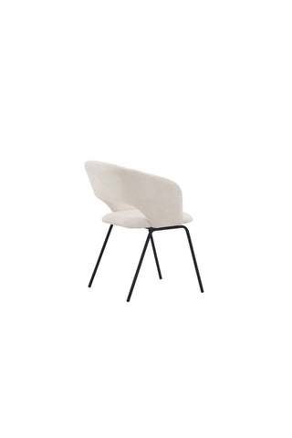 Venture Home Dag Matstol 2-pack - Mattsvart / Vit Linne