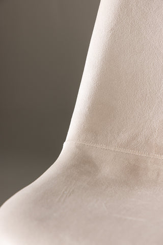 Polar Matstol 2-pack - Svarta ben / Beige sammet