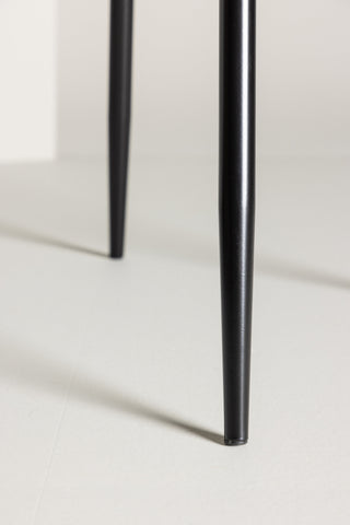 Polar Matstol 2-pack - Svarta ben / Svart sammet