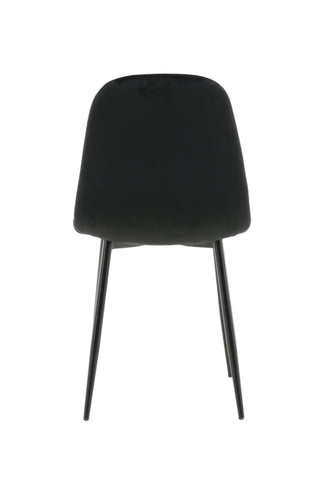 Polar Matstol 2-pack - Svarta ben / Svart sammet