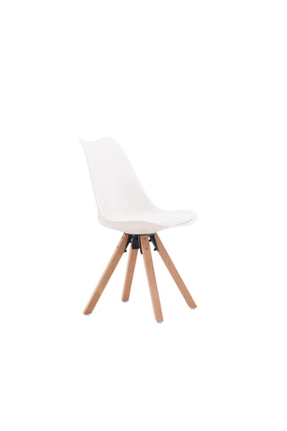 Venture Home Zeno Matstol 2-pack - Natur trälook / Vit PP