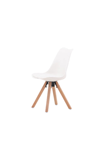 Venture Home Zeno Matstol 2-pack - Natur trälook / Vit PP