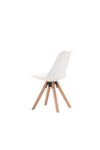 Venture Home Zeno Matstol 2-pack - Natur trälook / Vit PP