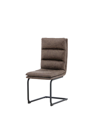 Venture Home Zizo Matstol 2-pack - Svart / Brunt Mikrofibertyg