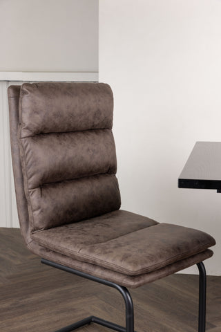 Venture Home Zizo Matstol 2-pack - Svart / Brunt Mikrofibertyg
